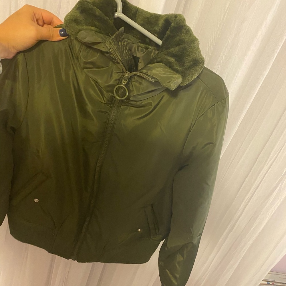 Green Zip Up Jacket - Picture 2 of 4